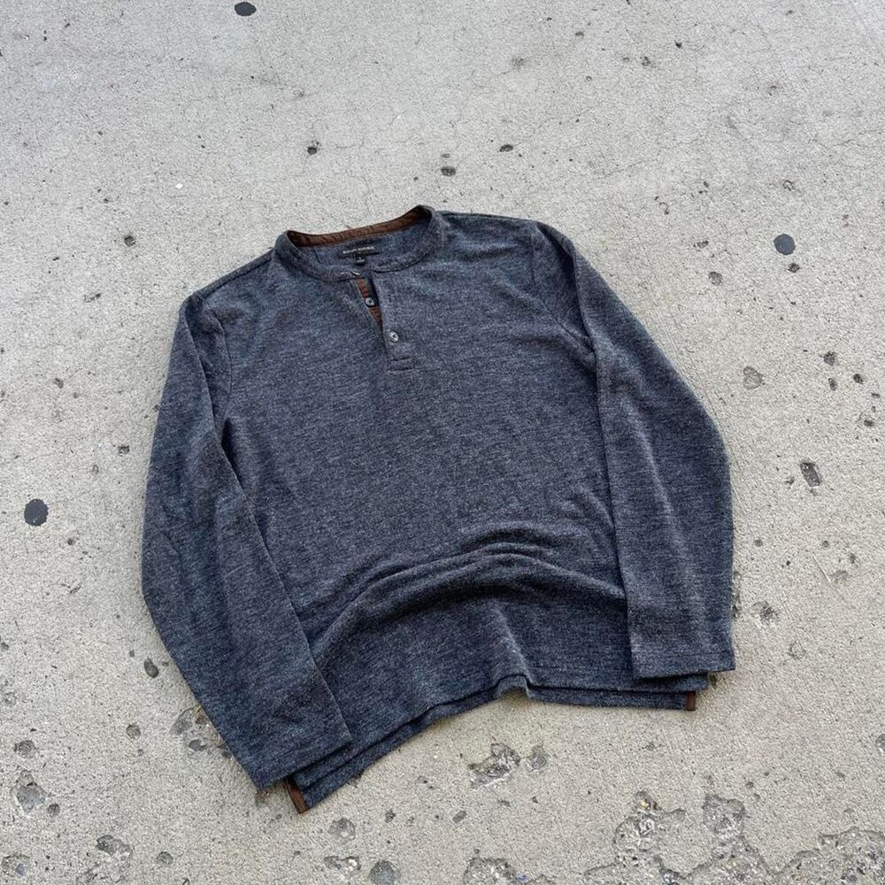 Banana Republic Old Money Y2K Henley Longsleeve Shirt